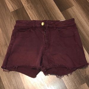 AE burgundy shorts